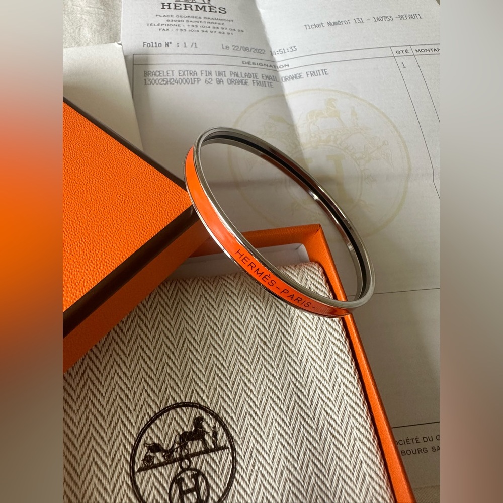 Hermes Uni Bangle Orange